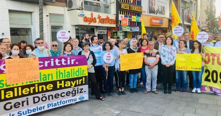 Karşıyaka’da Oturma Eyleminin 209. Haftasında Mücadele Çağrısı