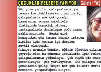 ÇOCUKLAR FELSEFE YAPIYOR