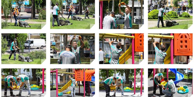 Buca parkları yaza hazırlanıyor