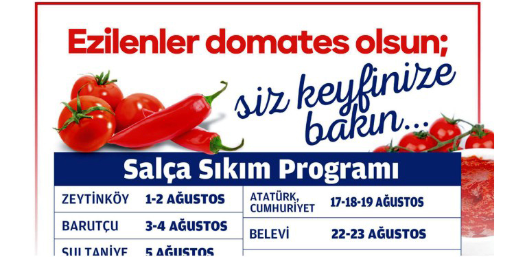 EFES SELÇUK’TA SALÇA ZAMANI