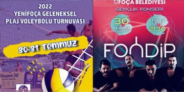 YENİFOÇA’DA PLAJ VOLEYBOLU TURNUVASI VE FONDİP KONSERİ
