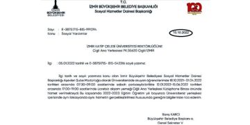 Üniversitelilere yemek dağıtımı hakkında açıklama