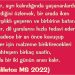 Haliletos’tan…