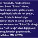 Haliletos’tan…