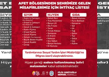 EFES SELÇUK BELEDİYESİ’NDEN KENTE GELEN DEPREMZEDELERE DESTEK.