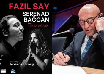 Fazıl Say ve Serenad Bağcan depremzedeler için sahnede.