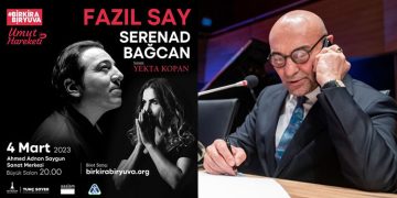 Fazıl Say ve Serenad Bağcan depremzedeler için sahnede.
