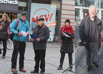 MÜNSTER’DE SAVAŞ VE SİLAH ÜRETİMİ PROTESTO EDİLDİ.