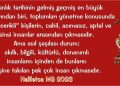 Haliletos’tan…