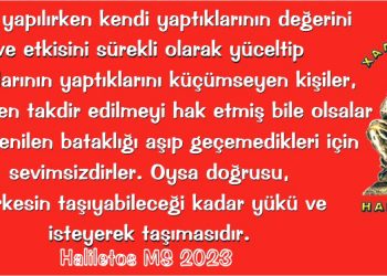 Haliletos’tan…