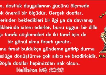 Haliletos’tan…