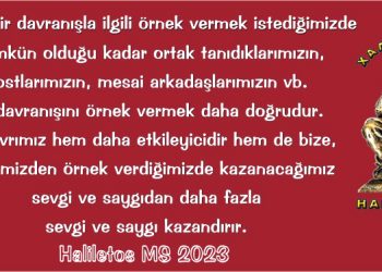 Haliletos’tan…