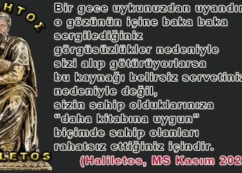 Haliletos’tan….