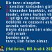 Haliletos’tan…