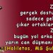 Haliletos’tan…