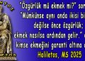Haliletos’tan…